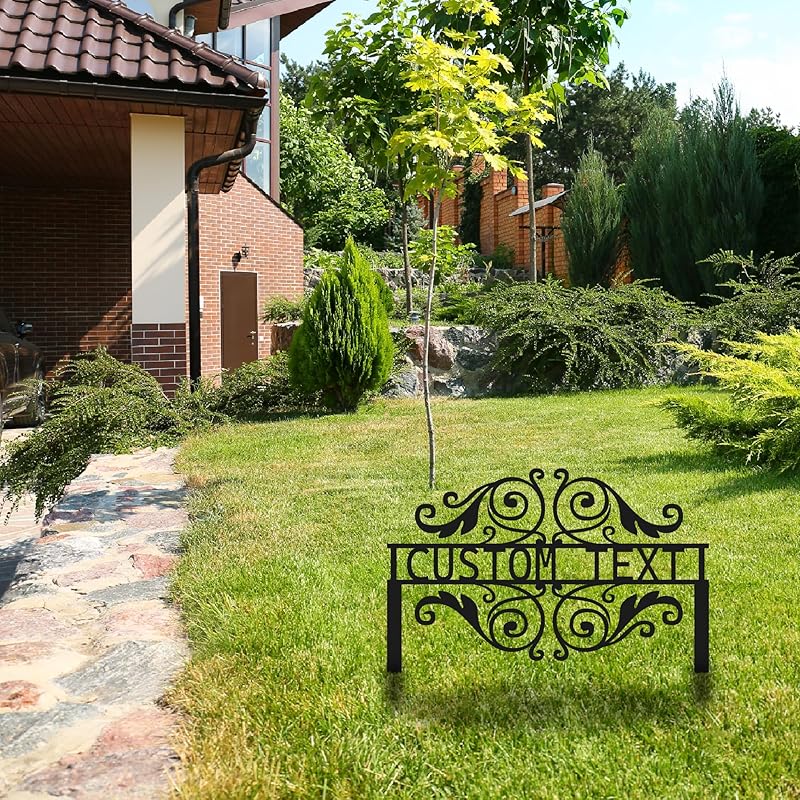 Personalized Metal Garden Sign with Stake, Custom Garden Decor for Outdoor, Custom Family Name Sign, Patio Decorations, Lawn Art, Farmhouse Decorative, Welcome Garden Sign, Housewarming Gift-Ruum Studio Home
