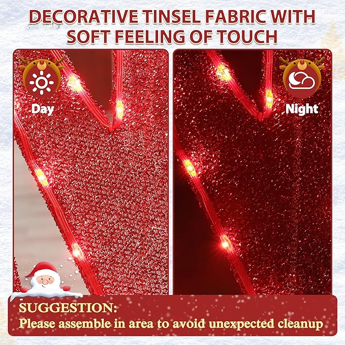 6FT Merry Christmas Sign for Decoration, 2-in-1 Pre-Lit Holiday Greeting Sign Decor with 456 LED Lights, Freestanding or Hanging Glittered Holiday Display for Outdoor, Indoor-Ruum Studio Home