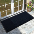 Yimobra Front Door Mat Outdoor Indoor Entrance, 100% Waterproof All-Season All Weather Doormat, Welcome Matt Outside Entry, Non Slip, Low Profile, Heavy Duty Patio Porch Floor Mats,47 x 24,Navy Blue-Ruum Studio Home