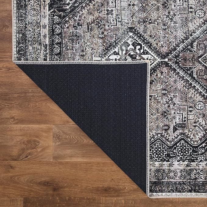 Keen Home Design 10x14 Rug - Machine Washable Area Rug with Non-Slip Backing, Ideal for Living Room, Dining Room, Bedroom - Vintage, Easy Clean, Durable, Low Pile Rug - (9'7" x 14')-Ruum Studio Home