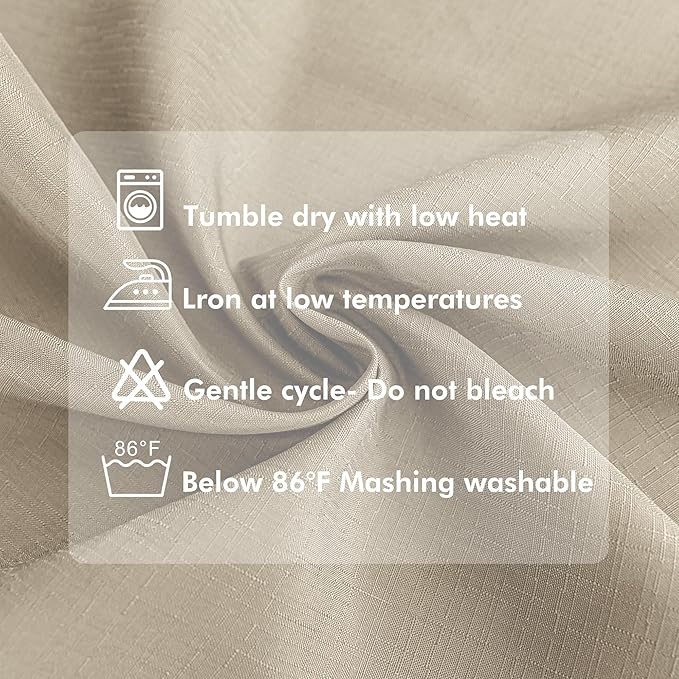 HolidayIdeas Linen Outdoor Curtains for Patio Waterproof 4 Panels Cream Outside Curtains 108 inch Length-Indoor/Outdoor Gazebo Curtains Weatherproof, Privacy for Pergola, Porch, Cabana 54"x108"-Ruum Studio Home