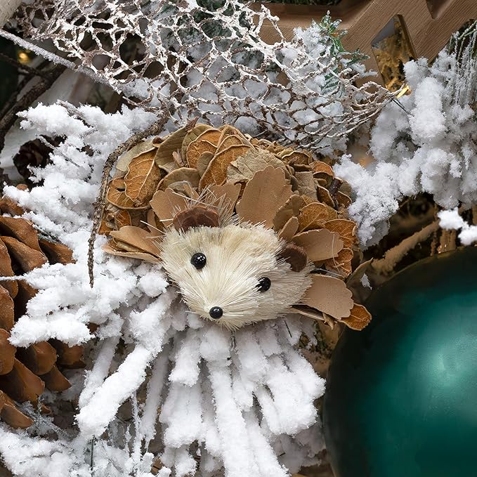 AuldHome Design Woodland Friends Figurines (Set of 3, Fox/Owl/Hedgehog); Forest Animals Decor for Fall, Christmas, Winter and Themed Decor or Parties-Ruum Studio Home