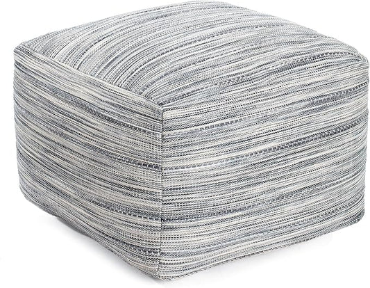 Anji Mountain 22"x22"x16" Handmade & Handcrafted Ottoman Pouf Comfortable Pouf Ottoman Foot Rest & Home Décor Accent for Living Room, Bedroom, Nursery, Kids Room, Patio-Ruum Studio Home
