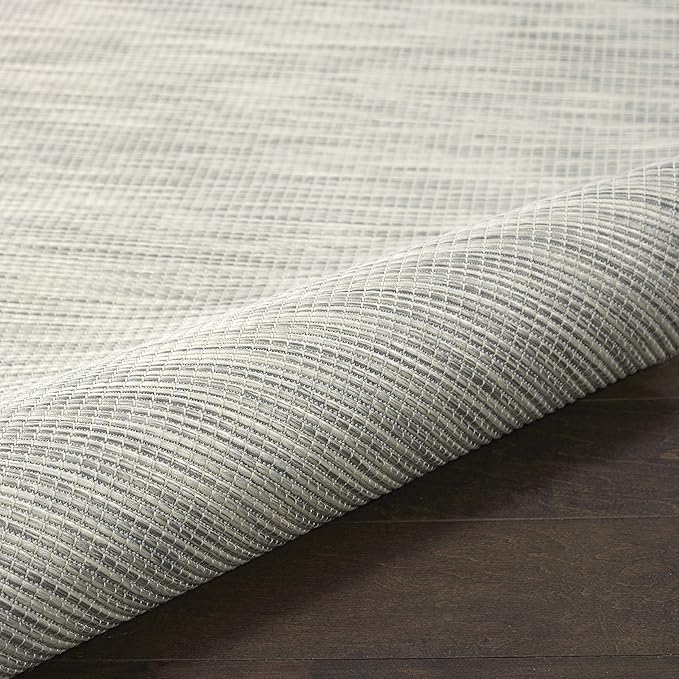 Nourison Positano Indoor/Outdoor Light Grey 2'2" x 8' Area Rug, Easy Cleaning, Non Shedding, Bed Room, Living Room, Dining Room, Backyard, Deck, Patio (2x8)-Ruum Studio Home