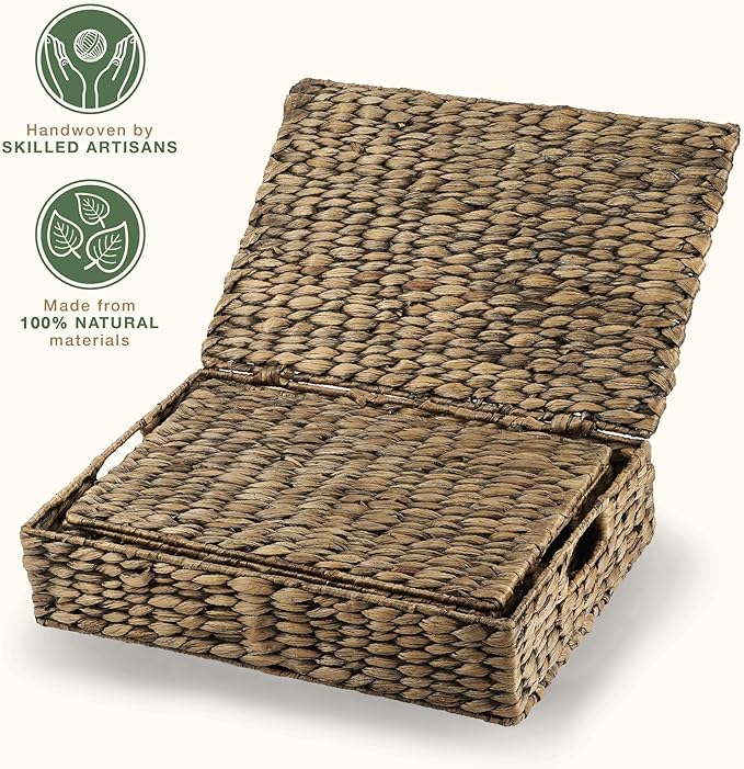 Set of 2 Decorative Storage Boxes With Lids for Home Decor, Shelves-Ruum Studio Home