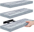 Sorbus Floating Shelves - 3 Pack 16 Inch Rustic Blue Wall Shelves for Bedroom, Kitchen, Living Room, Bathroom Shelves, Home Decor, Office - Floating Shelf for Trophies, Books, Frames, Toilet Paper-Ruum Studio Home