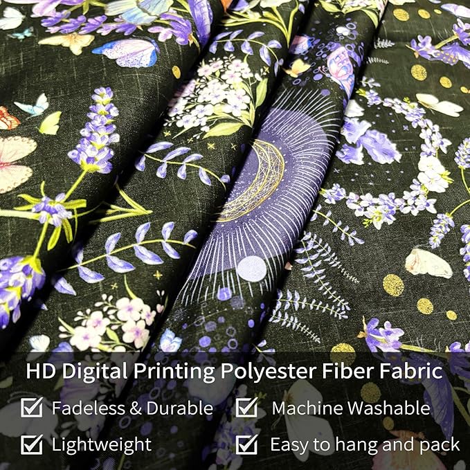 Damanse Floral Tapestry Wall Hanging Cute,Boho Wall Tapestry for Bedroom Aesthetic,Mandala Living Room Decor for Teen Girls (Purple, 49.20" x 59.10")-Ruum Studio Home