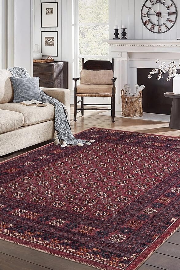 Keen Home Design 3x5 Rug - Machine Washable Entry Rug with Non-Slip Backing, Ideal for Enteryway, Kitchen, Bathroom, Laundry Room - Vintage, Easy Clean, Durable, Low Pile Rug - (3' x 5')-Ruum Studio Home