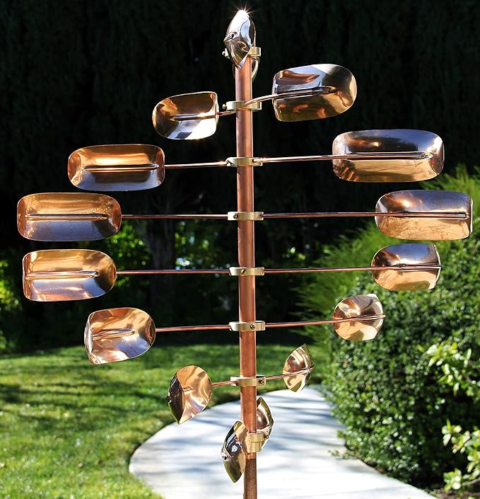 Stanwood Wind Sculpture Kinetic Copper Wind Spinner - Lucky 8 Twirler-Ruum Studio Home