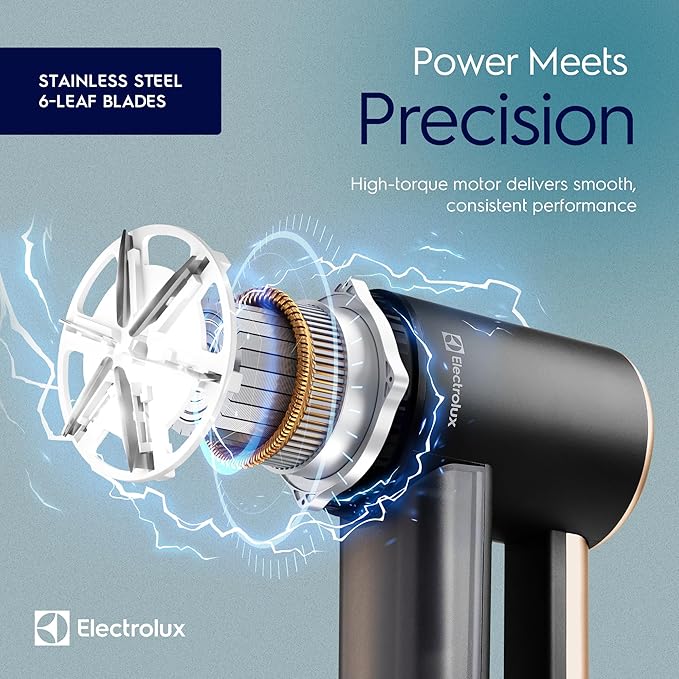 Electrolux Rechargeable Fabric Shaver | 3-Speed Lint Remover for Clothes & Furniture | Eliminates Fuzz & Pilling | Electric Lint Shaver with LED Display & Type-C Fast Charging Port - Black-Ruum Studio Home