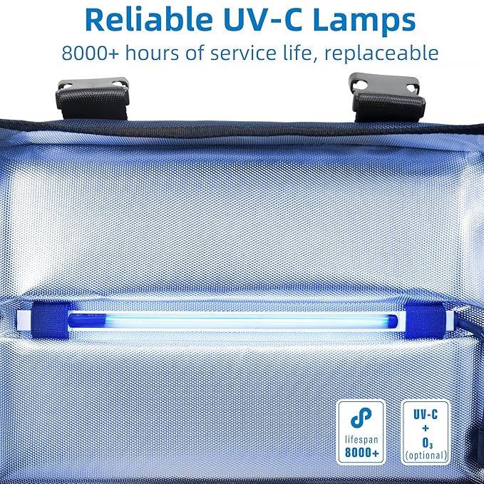UV Sanitizer Box, 12L Portable Sanitizing and Cleaning Machine with 3-Level Timer, Foldable UV Cleaner Box for Toys, Mask, Towel, Key， Baby Bottle, Etc. Ozone Free UV Cleaning Box ﻿-Ruum Studio Home