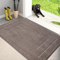 PURRUGS Dirt Trapping Door Mat 32" x 47", Non-Slip/Skid Machine Washable Entryway Rug, Dog Doormat, Super Absorbent Welcome Mat for Muddy Wet Shoes and Paws, Grayish Brown-Ruum Studio Home