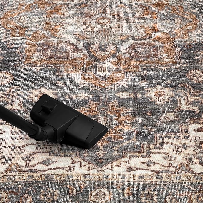 Keen Home Design 2x12 Rug - Machine Washable Runner with Non-Slip Backing, Ideal for Hallway, Entryway, Kitchen, Laundry Room - Vintage, Easy Clean, Durable, Low Pile Rug - (2'6" x 12')-Ruum Studio Home