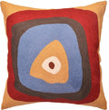 Kandinsky Modern Pillow Cover - Ruby Abstract Pillowcase Farmhouse Chair Contemporary Cushion Outdoor Pillowsham Mid Century Handmade Wool Size 18x18-Ruum Studio Home