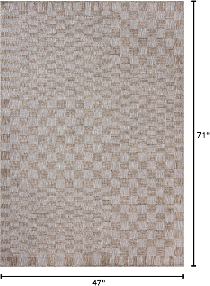 Loloi Amber Lewis Topanga Collection TOP-03 Natural/Dove 3'-11" x 5'-11" Indoor/Outdoor Accent Rug-Ruum Studio Home