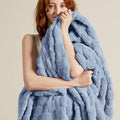 Bedsure GentleSoft Ashley Blue Throw Blanket for Couch - Checkered Fleece Blankets Gifts for Women Men Girls, Cute Soft Cozy Throw for Bedroom Home Decor Gifts, 50x60 Inches-Ruum Studio Home