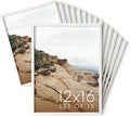 Haus and Hues 12x16 White Oak Wood Picture Frames Set of 15 - Premium Bulk Picture Frames 12x16 Bundle - Elegant Gallery Wall Frame Set for Posters, Art Display - Ideal for Wall Decor in Home & Office-Ruum Studio Home