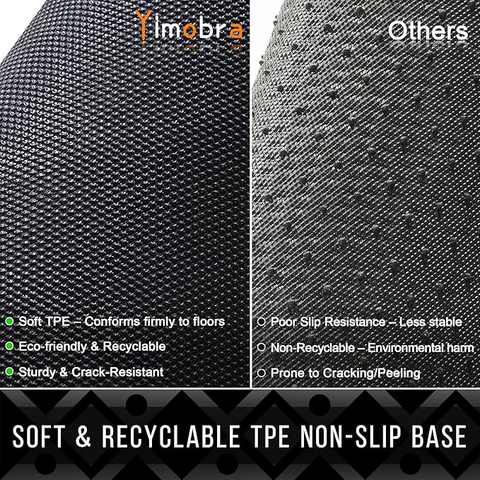 Yimobra Front Door Mat Outdoor Indoor 60x36, All-Season, All-Weather, Heavy Duty Welcome Door Mats Outside Entrance, Non Slip Porch Patio Entrance Mat, Black Gray-Ruum Studio Home