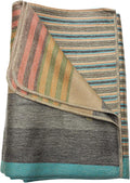 Alpaca Wool Throw Blanket | Super Soft, Lightweight, Breathable and Hypoallergenic | Non-Itchy or Scratchy (Green Gray Varicolored, Queen (U.S. Standard))-Ruum Studio Home