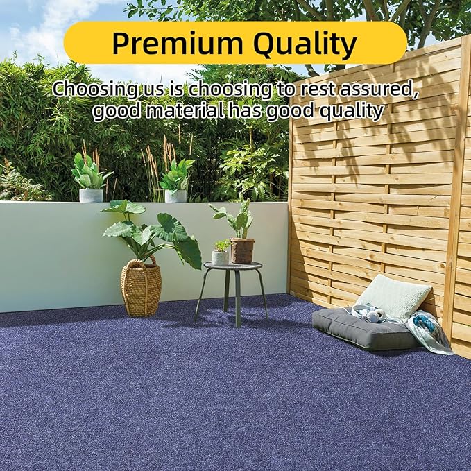 Marine Carpet,5 FT x 20 FT Deep Blue Indoor Outdoor Rug 0.2" Thick Boat Carpeting with Water-Proof TPE Backing, Non-Slip Outdoor Marine Carpet Roll for Home, Patio, Porch, Deck-Ruum Studio Home