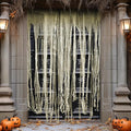 RunNico 2Pcs 85" x 60" Large Halloween Door Curtain Decoration, White Gauze Doorway Curtain, Creepy Cloth Strip Drape for Halloween Horror Theme Party Haunted House Costume Decor-Ruum Studio Home