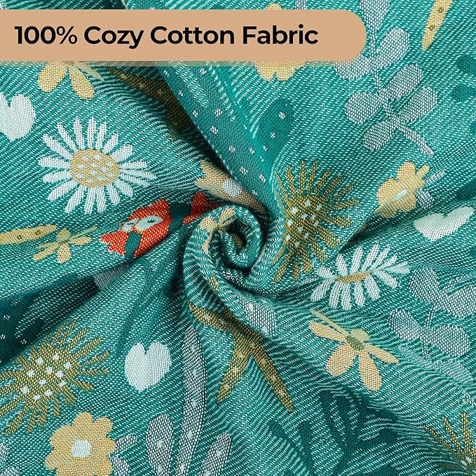Boho Throw Blanket, 100% Organic Cotton Skin-Friendly Breathable Ultra Soft Bed Quilt Throw - All Season Blue & Red FishFarmhouse Decor Blanket for Sofa Couch Chair and Gift. 60" x 80"-Ruum Studio Home