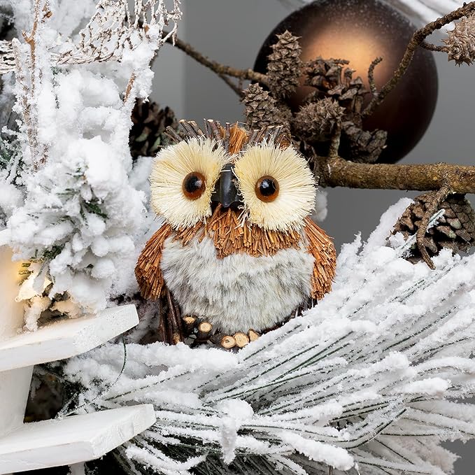 AuldHome Design Woodland Friends Figurines (Set of 3, Fox/Owl/Hedgehog); Forest Animals Decor for Fall, Christmas, Winter and Themed Decor or Parties-Ruum Studio Home