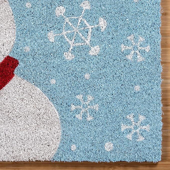 Gertmenian Paramount Frosty Coir Doormat - 2x3 Welcome Mat (2-Pack), Ideal for High Traffic Areas in Front Door, Garage, Entryway - Blue/Celebrate, 80026-Ruum Studio Home