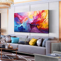 GUGIKA Abstract Wall Art for Living Room, Colorful Canvas Wall-Art for Bedroom, Print, 29x59 Inches-Ruum Studio Home