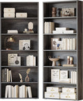 IRONCK Bookshelves and Bookcases Set of 2 Floor Standing 6 Tiers Display Storage Shelves 70 in Tall Bookcase Home Decor Furniture for Home Office, Living Room, Bed Room-Ruum Studio Home