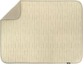 S&T INC. Dish Drying Mat XL, 18” x 24”, Absorbent Microfiber Kitchen Counter Mat, Dish Drying Pad for Dishes, Utensils, Pots and Pans, Extra Large, Cream Distressed Lines-Ruum Studio Home