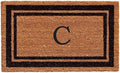 Calloway Mills 152963672C Black Border 36" x 72" Monogram Doormat Letter (C)-Ruum Studio Home