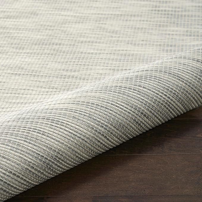 Nourison Home Positano 9' x 12' Light Grey Modern Indoor/Outdoor Rug Polypropylene-Ruum Studio Home