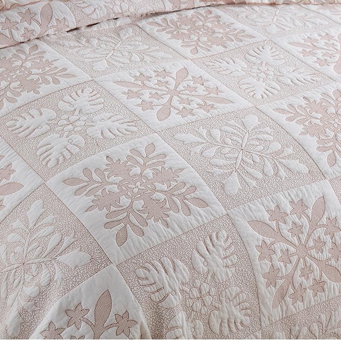 MarCielo 3-Piece 100% Cotton Bedspread Lightweight Quilt Coverlet Embroidery Farmhouse Bedding Set (TJ Colorful,Queen (98"x102"))-Ruum Studio Home