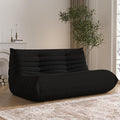Bean Bag Chair, Loveseat Fireside Chair Bean Bag Sofa Large Bean Bag Chair for Adults, 2 Seater Bean Bag Chairs for Teens with High Density Comfortable Foam, Bean Bag for Living Room, Bedroom (Black)-Ruum Studio Home
