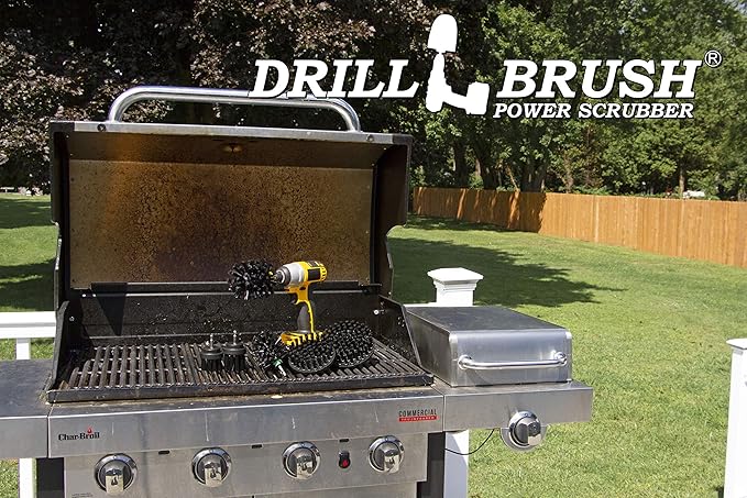 The Ultimate No-Wire Grill Brush Kit - BBQ Accessories - Drill Brush - Rust Remover - Cast Iron Skillet - Grill Cleaner - BBQ Brush - Grill Accessories - Grill Scraper - Electric Smoker - Gas Grill-Ruum Studio Home