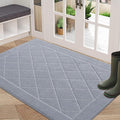 BEQHAUSE Dirt Trapper Door Mat 32" x 48", Doormat Non-Slip Entryway Rugs Washable, Dog Door Mat Stain Resistant and Absorbent Welcome Floor Mat for Front Back Door, Muddy Wet Shoes & Paws, Grey-Ruum Studio Home