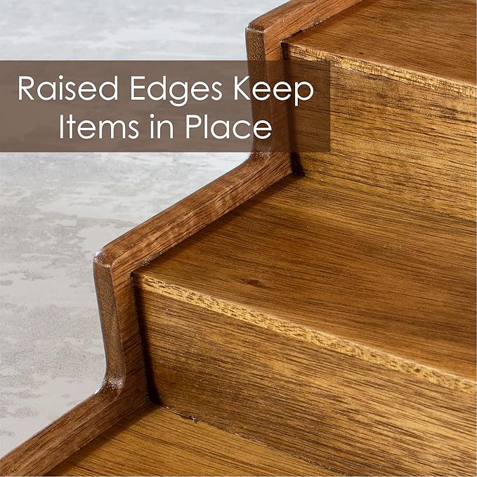 Acacia Wood 3 Tiered Spice Rack, 3 Tier Spice Organizer for Cabinet or Kitchen-Ruum Studio Home