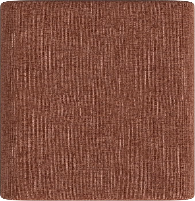 Modern Channel Rust Chenille Foot Stools Ottoman Home Décor, Soft Ottoman Foot Rest Chair for Bedroom and Living Room, Vanity Chair and Stool in Dressing Area, and Lounge (Rust Chenille)-Ruum Studio Home