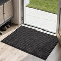 COSY HOMEER-Door-Mat 20" x 32" Non Slip Absorbent Entryway Rugs Dirt Trapper Doormats Washable Entrance Mats Low Pile Welcome Floor Mat for Front Back Door and Entry Mats,Black-Ruum Studio Home