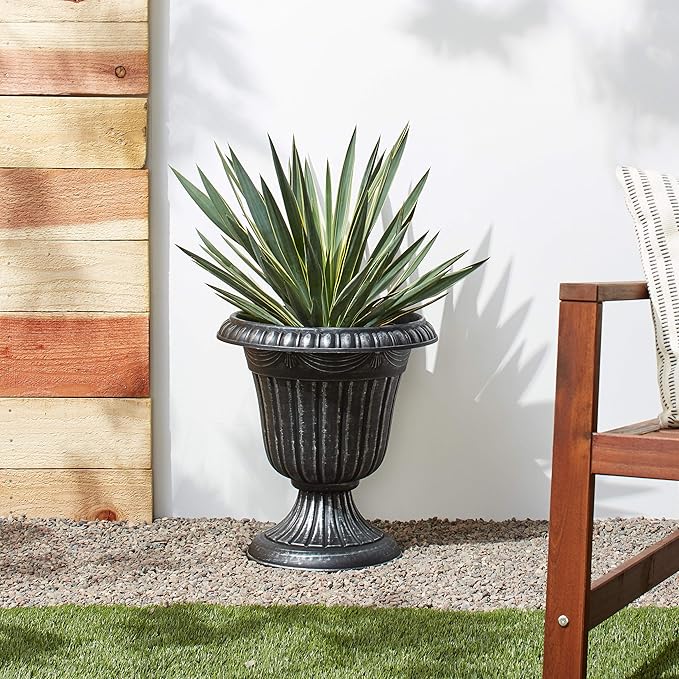 Classic Traditional Plastic Urn Planter Indoor/Outdoor-Ruum Studio Home