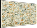 SIGNWIN 46"x72" Extra Large Framed Wall Art Vintage Botanical Floral with Golden and Teal Leaves, Elegant Nature Illustration for Home Living Room Bedroom Decor (Frame Assembly Required)-Ruum Studio Home