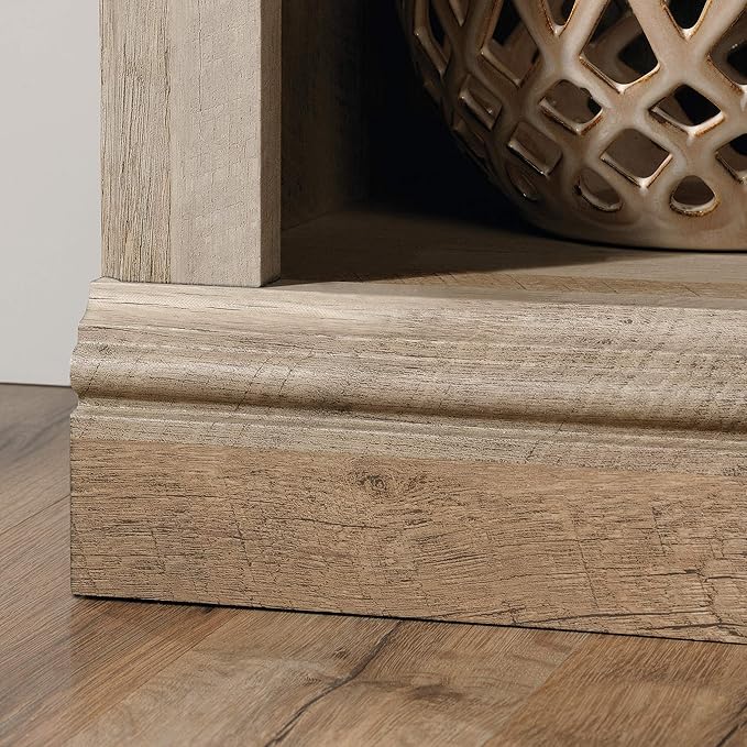 Sauder 5 Tier Book Shelf Wooden Bookcase Multipurpose Bookshelf for Home Office, Living Room, in Lintel Oak-Ruum Studio Home