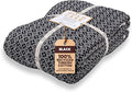 Gold Case Throw Blanket for Bed – 100% Recycled Turkish Cotton Bed Blanket – Decorative Throw Cotton Blankets for Living Room & Bedroom – Woven Twin Blankets - 71x90 - Black-Ruum Studio Home