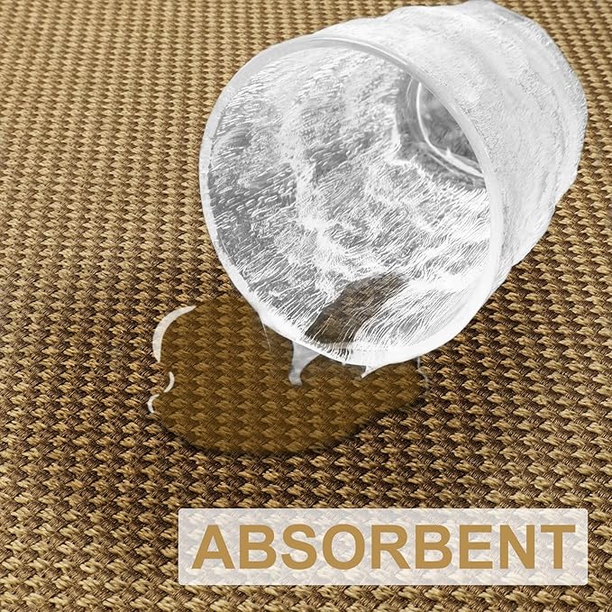 LEKEEPGO Door Mat 17"x29", Low-Profile Door Mat Indoor Entrance, Non Slip Rubber Backing Front Doormat Washable Absorbent Inside Indoor Resist Dirt Entryway Mat, Light Brown-Ruum Studio Home