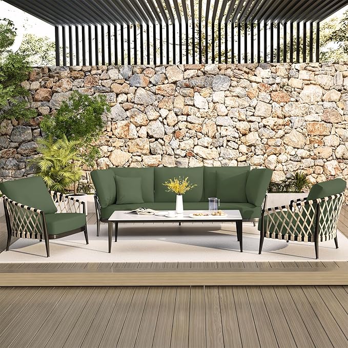 hyha Waterproof Couch Cushion Covers, Stretch Sofa Couch Seat Slipcover for Dog Washable, Non-Slip Waterproof Outdoor Cushion Covers for Patio Furniture Replacement (1 Piece for Large, Bronze Green)-Ruum Studio Home