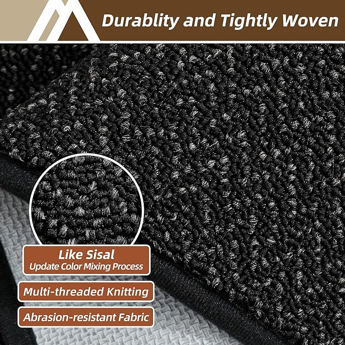 COSY HOMEER-Door-Mat 32"x48" Non Slip Absorbent Entryway Rugs Dirt Trapper Doormats Washable Entrance Mats Low Pile Welcome Floor Mat for Front Back Door and Entry Mats,Black-Ruum Studio Home