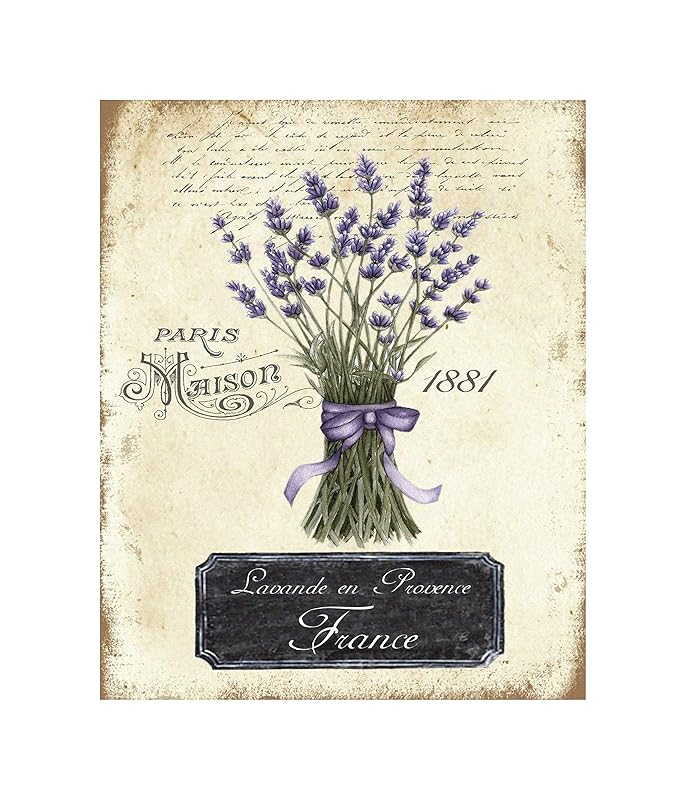 Twisted R Design Wall Art Canvas Prints - 4 Vintage Farmhouse Decor Prints - 8x10 Wrapped Canvas Floral-Themed Pictures - Made in USA Wall Art for Living Room, Bedroom, Office, More - French Lavender-Ruum Studio Home
