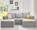 Hobestluk Modular Sectional Sofa Memory Foam Couch Oversized Sectional Sofa 3-Seater with Chaises Cloud Couch with Removable Cover U Shaped Sofa for Living Room (Plush Grey, U Shape)-Ruum Studio Home