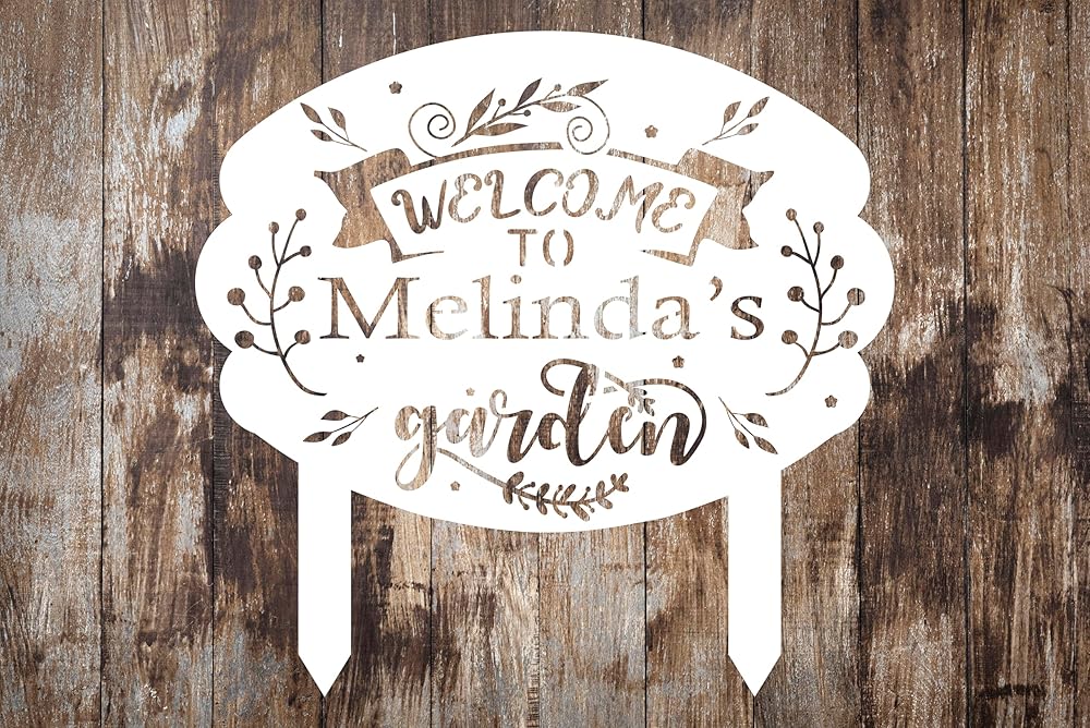 Personalized Metal Garden Sign with Stake, Custom Garden Decor for Outdoor, Custom Family Name Sign, Patio Decorations, Lawn Art, Farmhouse Decorative, Housewarming Gift (CstmDesign10)-Ruum Studio Home